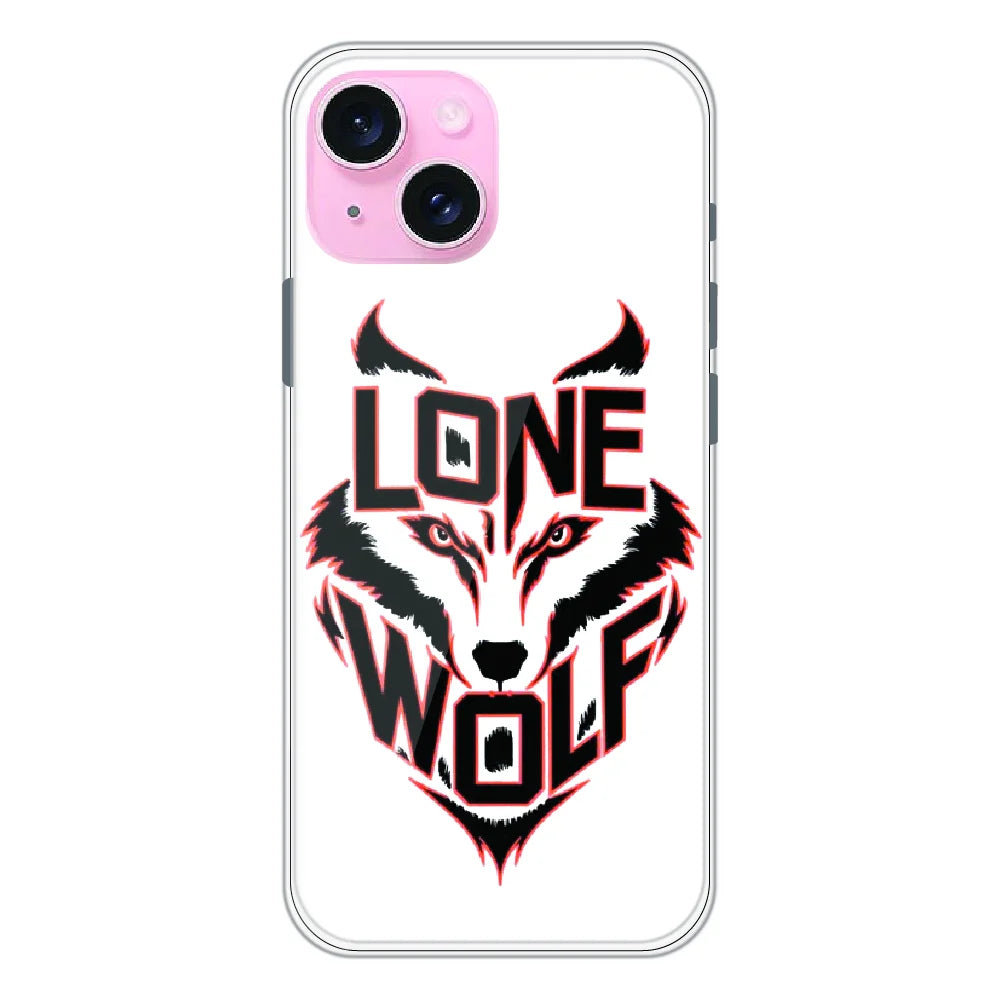 Lone Wolf Power Art - Printed Silicone Case For Apple iPhone 15 Plus