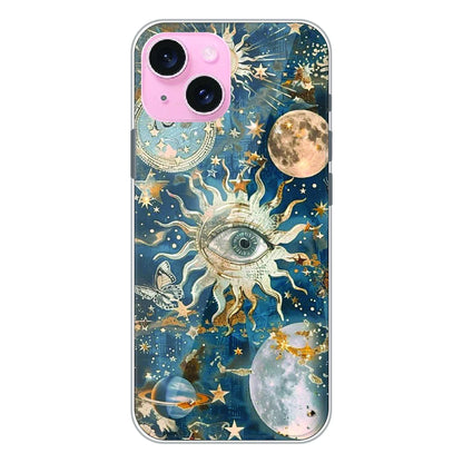 Mystic Cosmic Eye Galaxy - Printed Silicone Case For Apple iPhone 15 Plus