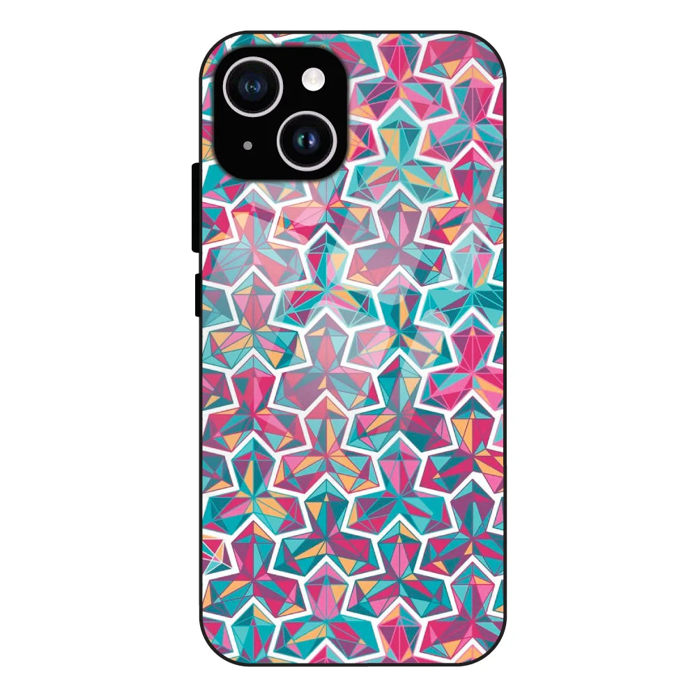 Colorful Abstract - Glass Case For Apple iPhone 15 Plus