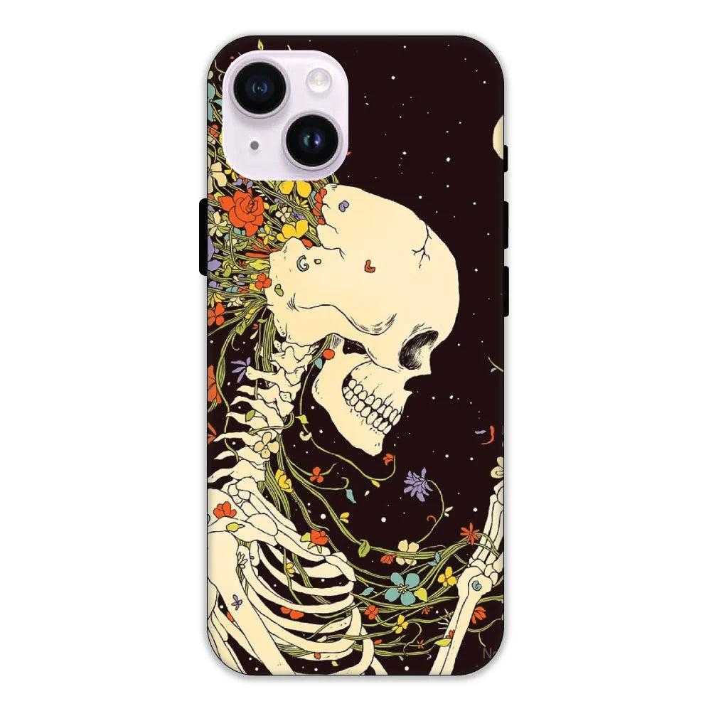 Floral Skeleton Hard Case Apple iPhone 15 Plus Models