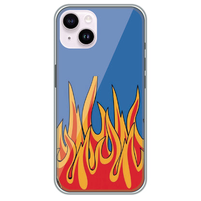 Blue Sky Flames - Printed Silicone Case for Apple iPhone 15 Plus