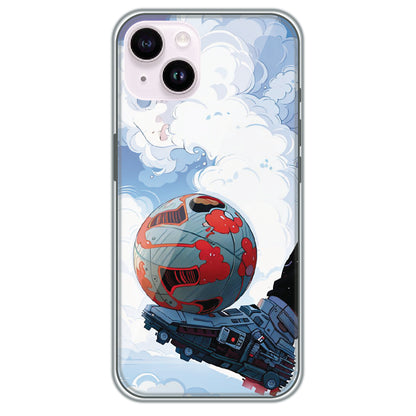 Cyber Football - Printed Silicone Case for Apple iPhone 15 Plus