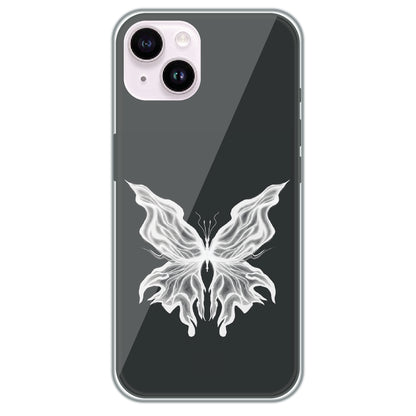 Ghost Butterfly - Printed Silicone Case for Apple iPhone 15 Plus