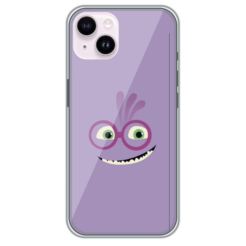 Grinning Purple Monster - Printed Silicone Case for Apple iPhone 15 Plus