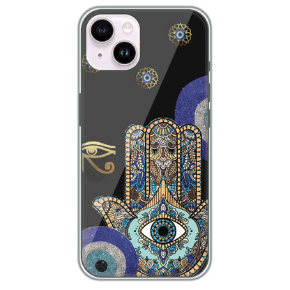 Hamsa Protection - Printed Silicone Case for Apple iPhone 15 Plus
