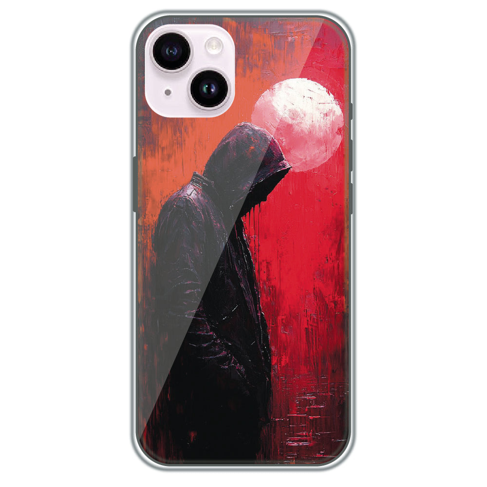 Hooded Silhouette - Printed Silicone Case for Apple iPhone 15 Plus