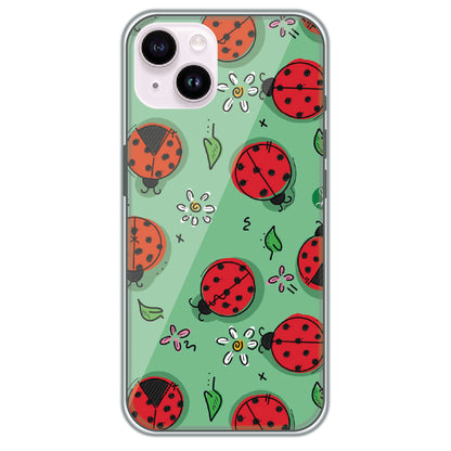 Ladybug Garden - Printed Silicone Case for Apple iPhone 15 Plus