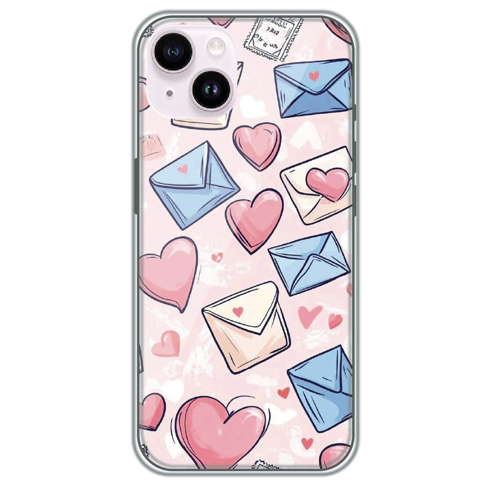 Love Letters - Printed Silicone Case for Apple iPhone 15 Plus