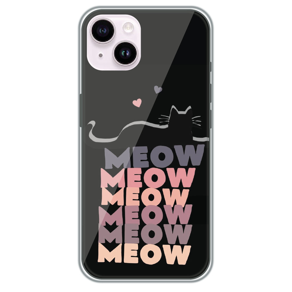 Meow Meow Meow - Printed Silicone Case for Apple iPhone 15 Plus