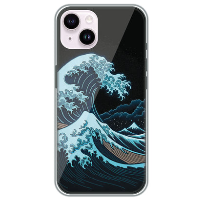Midnight Tsunami - Printed Silicone Case for Apple iPhone 15 Plus