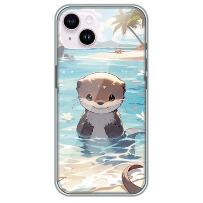 Ocean Otter Buddy - Printed Silicone Case for Apple iPhone 15 Plus