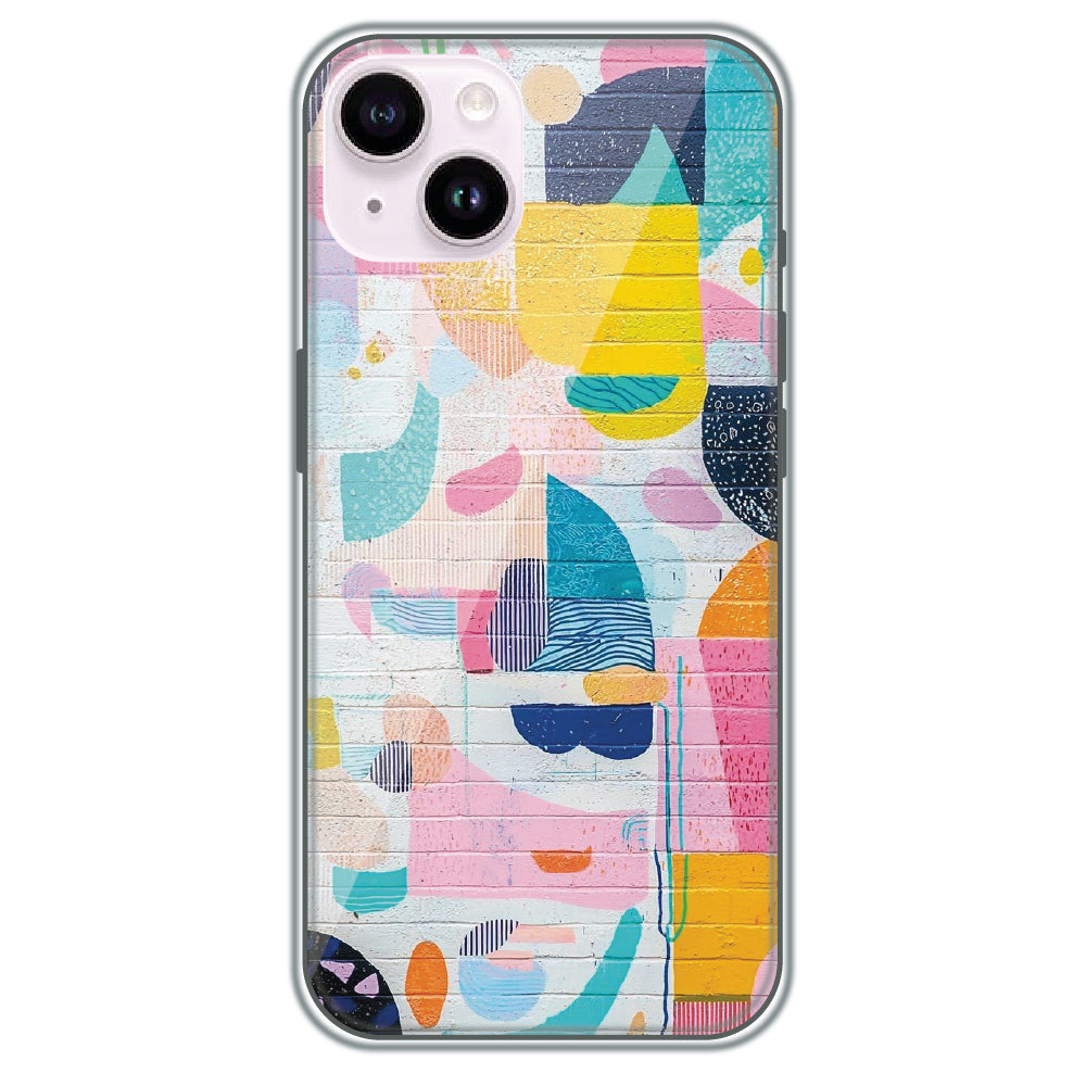Painted Wall Mural - Printed Silicone Case for Apple iPhone 15 Plus