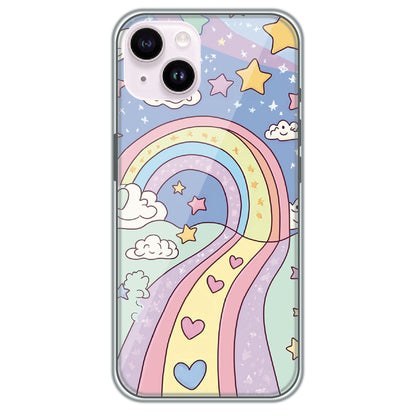 Rainbow Path - Printed Silicone Case for Apple iPhone 15 Plus