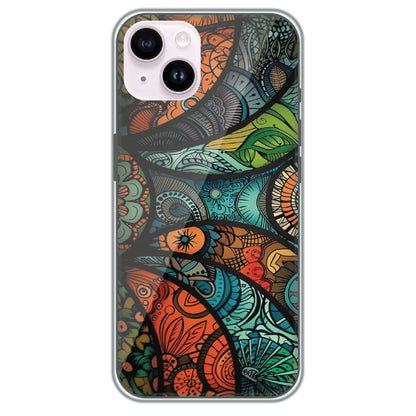 Stained Glass Paisley - Printed Silicone Case for Apple iPhone 15 Plus