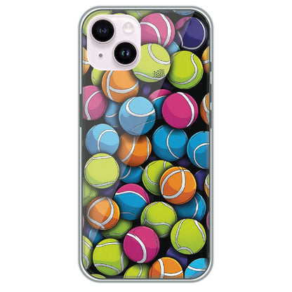 Tennis Ball Pile - Printed Silicone Case for Apple iPhone 15 Plus