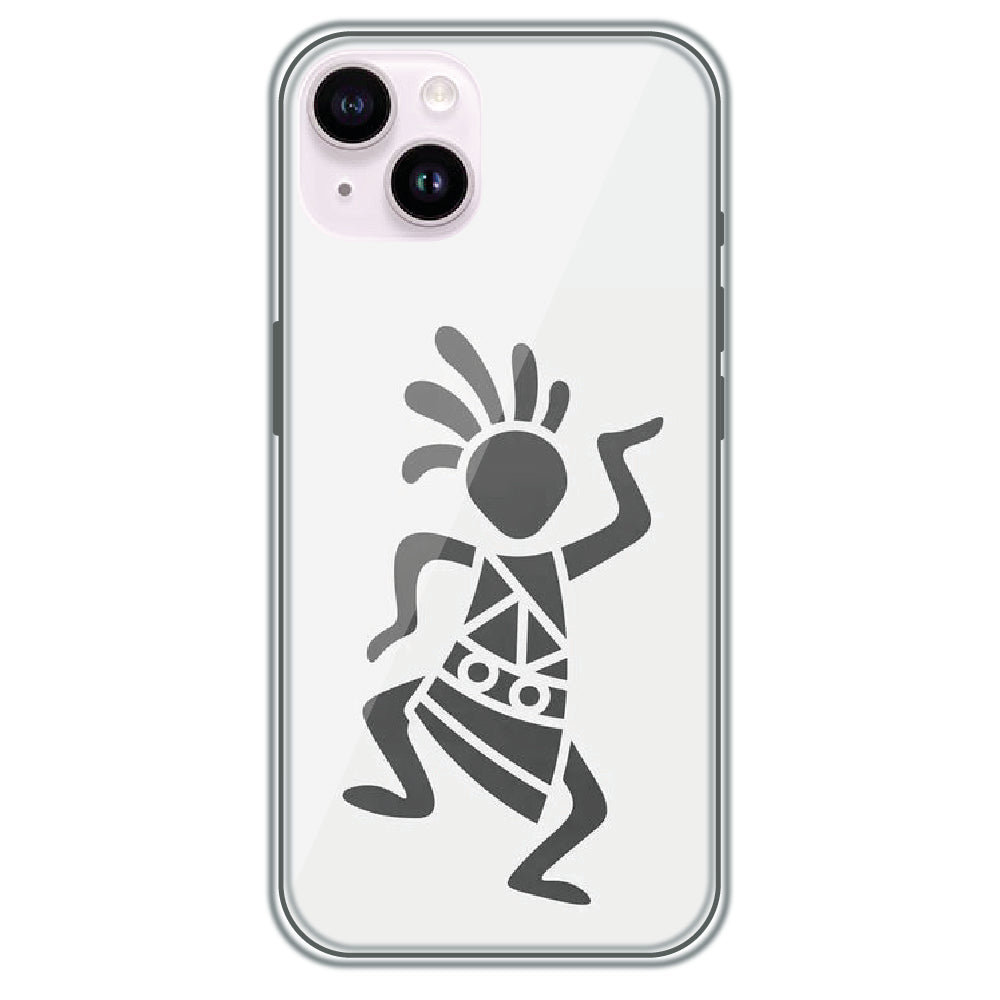 Tribal Dancer - Printed Silicone Case for Apple iPhone 15 Plus