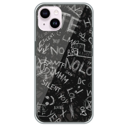 Urban Scribble Notes - Printed Silicone Case for Apple iPhone 15 Plus