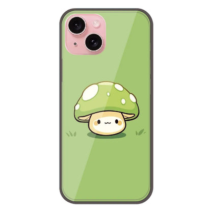 Cute Mushroom Character - Printed Silicone Case For Apple iPhone 15 Plus