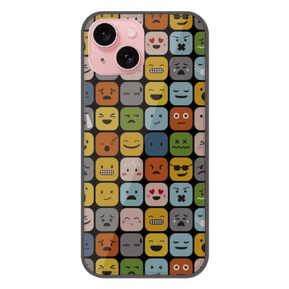 Colorful Expression Pattern - Printed Silicone Case For Apple iPhone 15 Plus