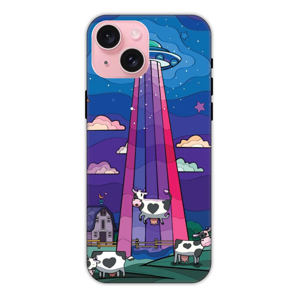 Cow Galaxy Hard Case Apple iPhone 15 Plus Models