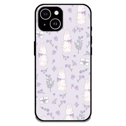 Lavender Bunny Gifts - Glossy Metal Silicone Case For Apple iPhone 15 Plus