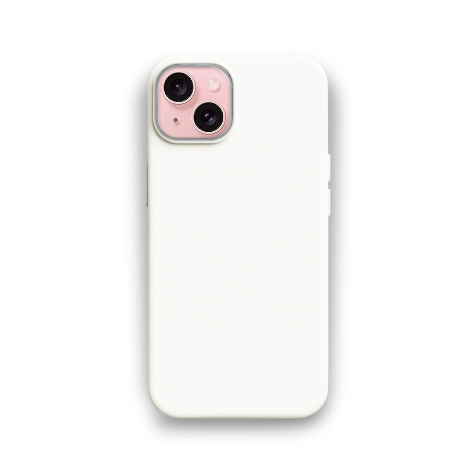 White Liquid Silicone Case For Apple iPhone Models