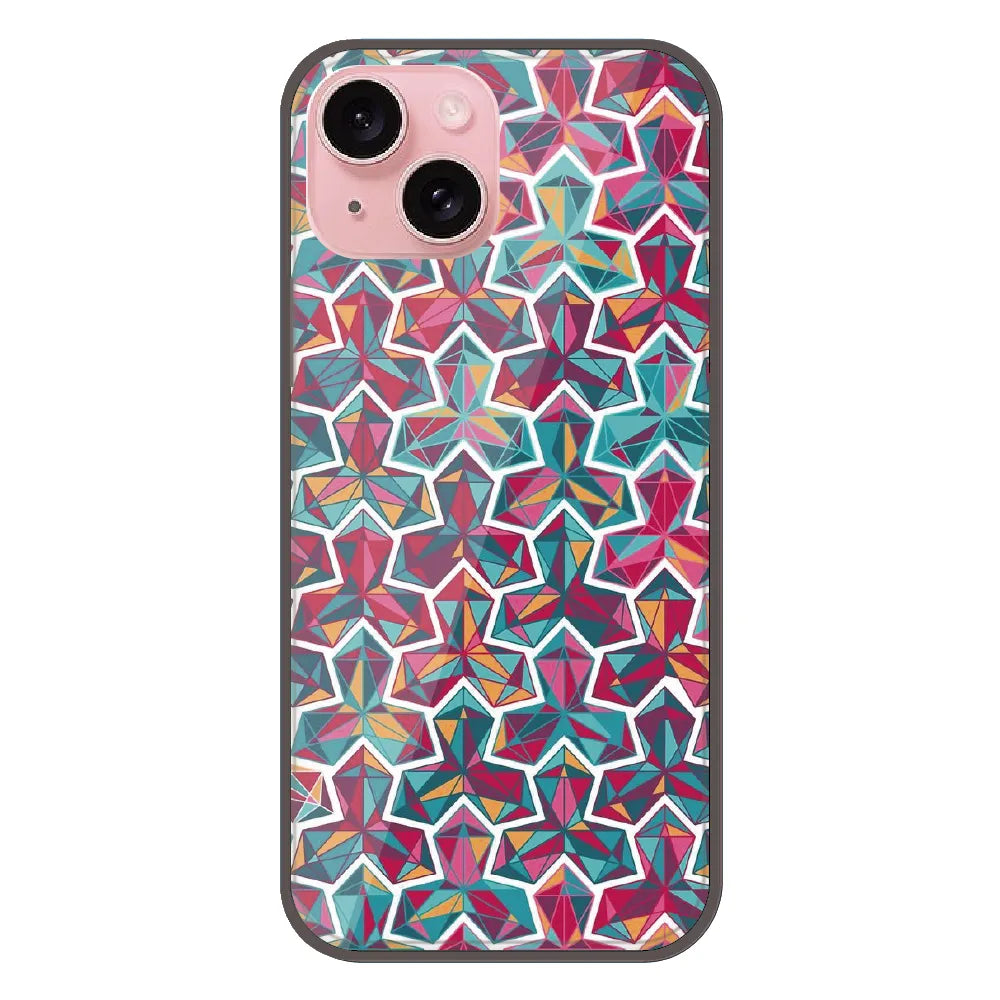Colorful Abstract - Printed Silicone Case For Apple iPhone 15 Plus