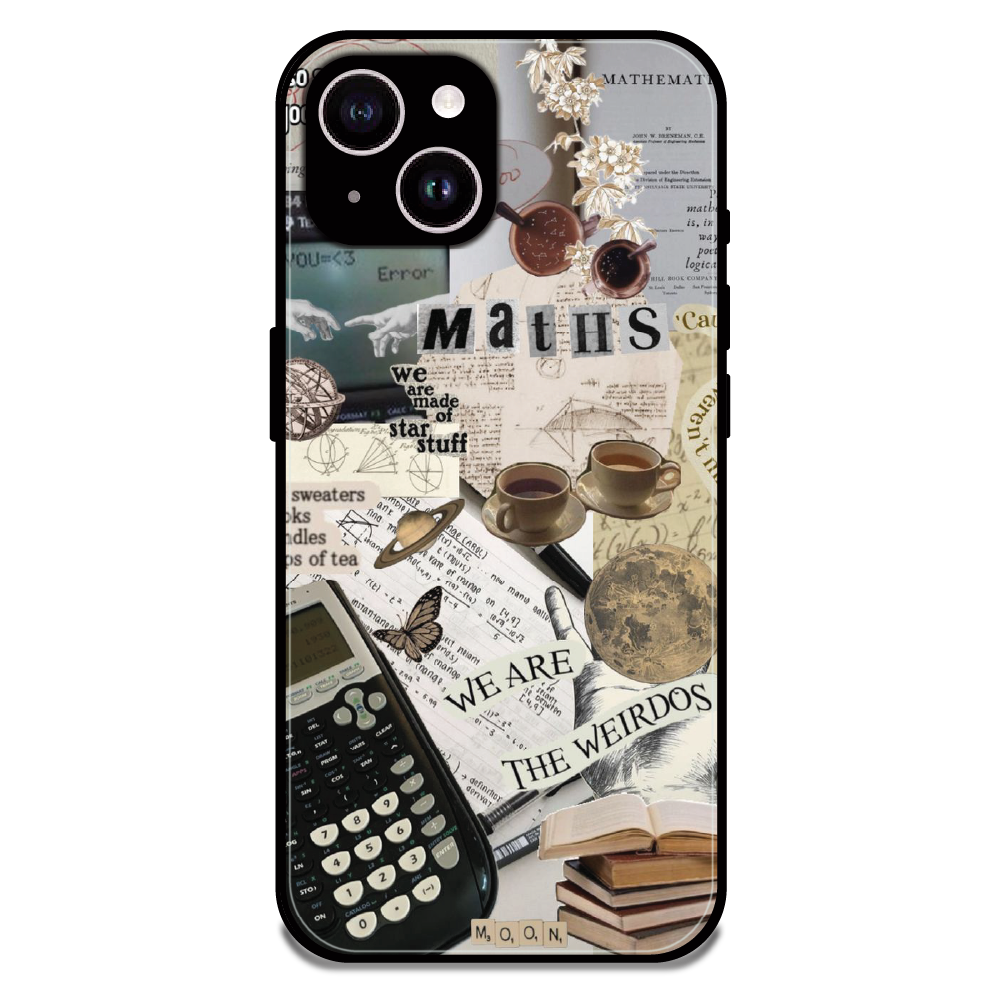 Study Vibes Maths - Glossy Metal Silicone Case For Apple iPhone 15 Plus