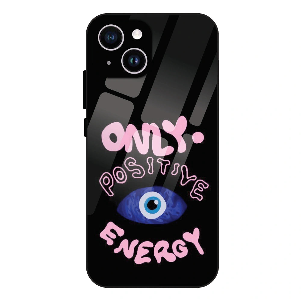 Only Positive Energy Evil Eye - Glass Case For Apple iPhone 15 Plus