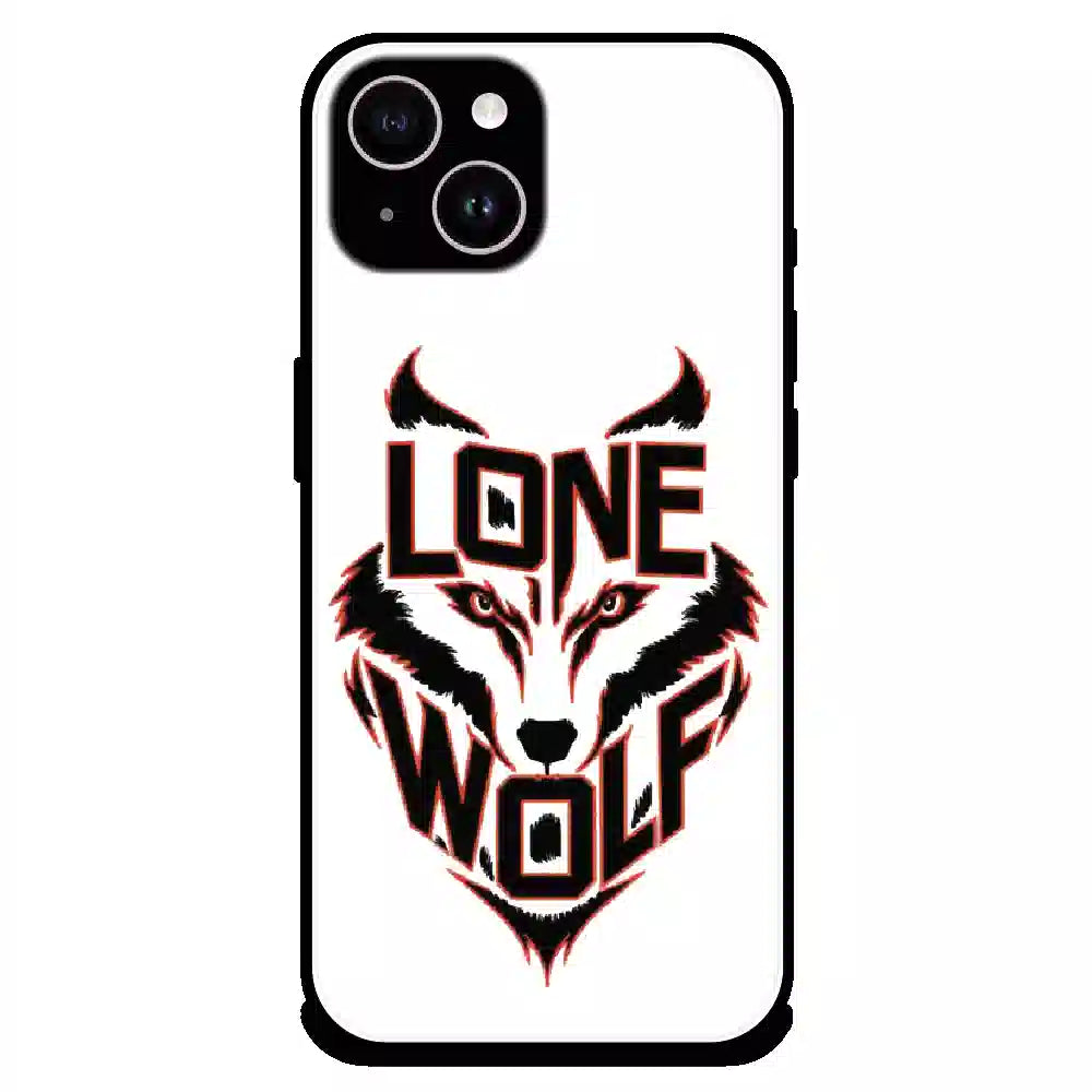 Lone Wolf Power Art - Glossy Metal Silicone Case For Apple iPhone 15 Plus