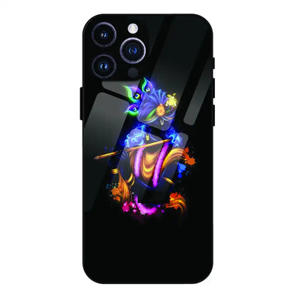 'Abstract Krishna - Glass Case For Apple iPhone 15 Pro