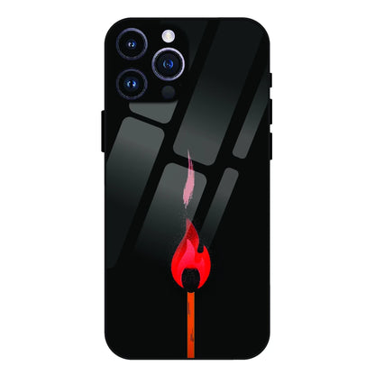 Burning Match - Glass Case For Apple iPhone 15 Pro
