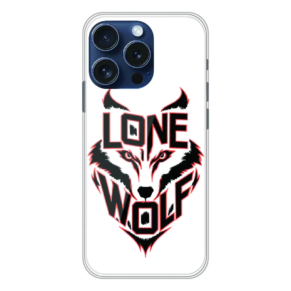 Lone Wolf Power Art - Printed Silicone Case For Apple iPhone 15 Pro