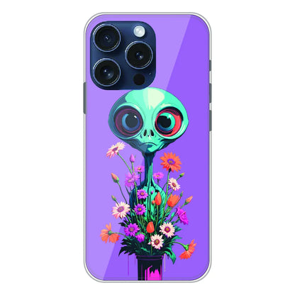 Floral Alien Fantasy - Printed Silicone Case For Apple iPhone 15 Pro