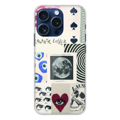 Romantic Art Collage - Printed Silicone Case For Apple iPhone 15 Pro
