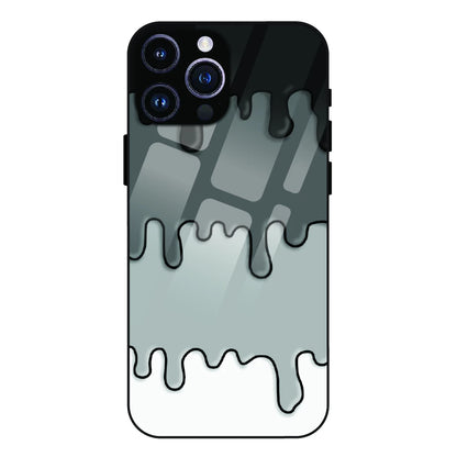 Smoky Drip Abstract - Glass Case For Apple iPhone 15 Pro