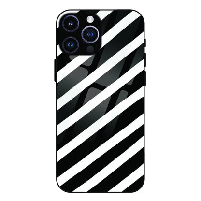 Monochrome Flame Art - Glass Case For Apple iPhone 15 Pro