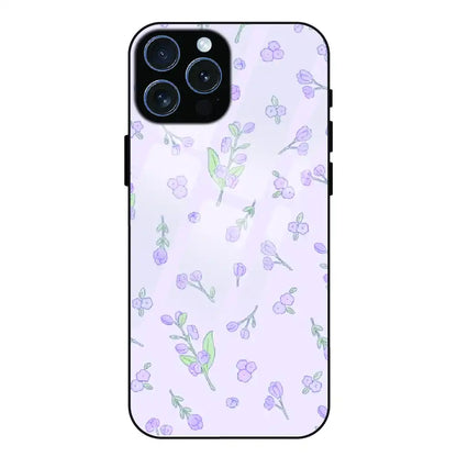 Lavender Floral Ditsy - Glass Case For Apple iPhone 15 Pro Max