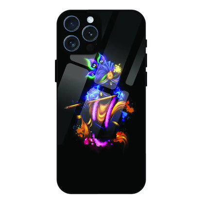 'Abstract Krishna - Glass Case For Apple iPhone 15 Pro Max