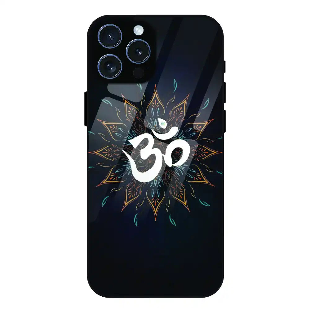 Om Mandala Aura - Glass Case For Apple iPhone 15 Pro Max