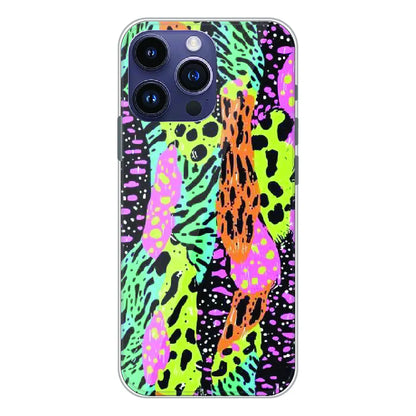 Colorful Artistic Paint Splash - Printed Silicone Case For Apple iPhone 15 Pro Max