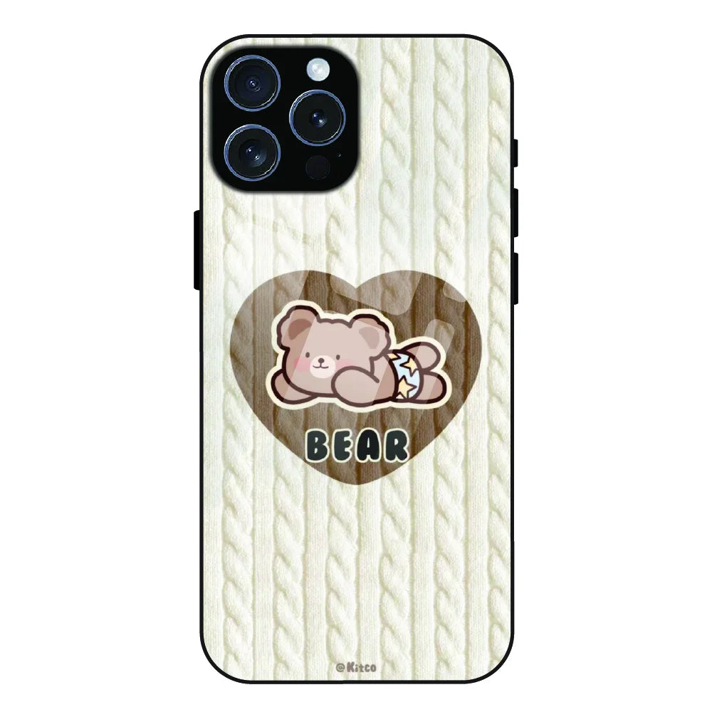Bear Heart - Glass Case For Apple iPhone 15 Pro Max