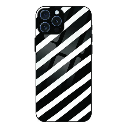 Monochrome Flame Art - Glass Case For Apple iPhone 15 Pro Max