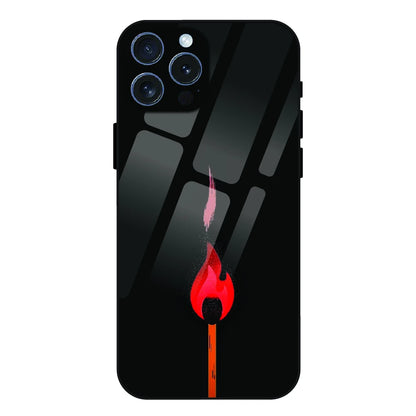 Burning Match - Glass Case For Apple iPhone 15 Pro Max