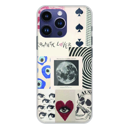 Romantic Art Collage - Printed Silicone Case For Apple iPhone 15 Pro Max