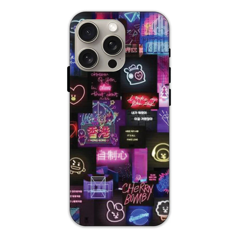 Neon Collage Hard Case Apple iPhone 15 Pro Max Models