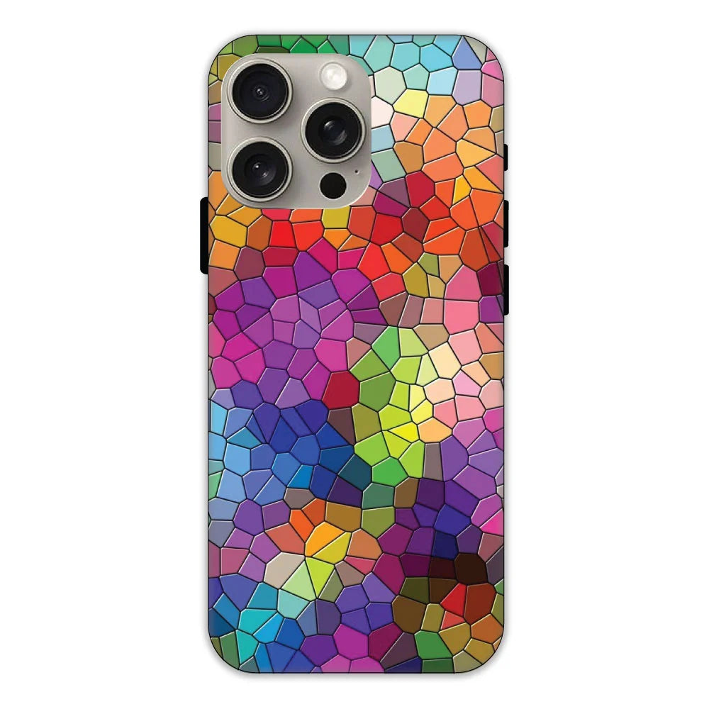 Rainbow Mosiac Hard Case Apple iPhone 15 Pro Max Models