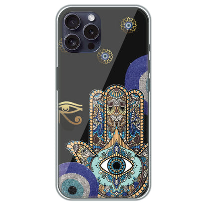 Hamsa Protection - Printed Silicone Case for Apple iPhone 15 Pro Max