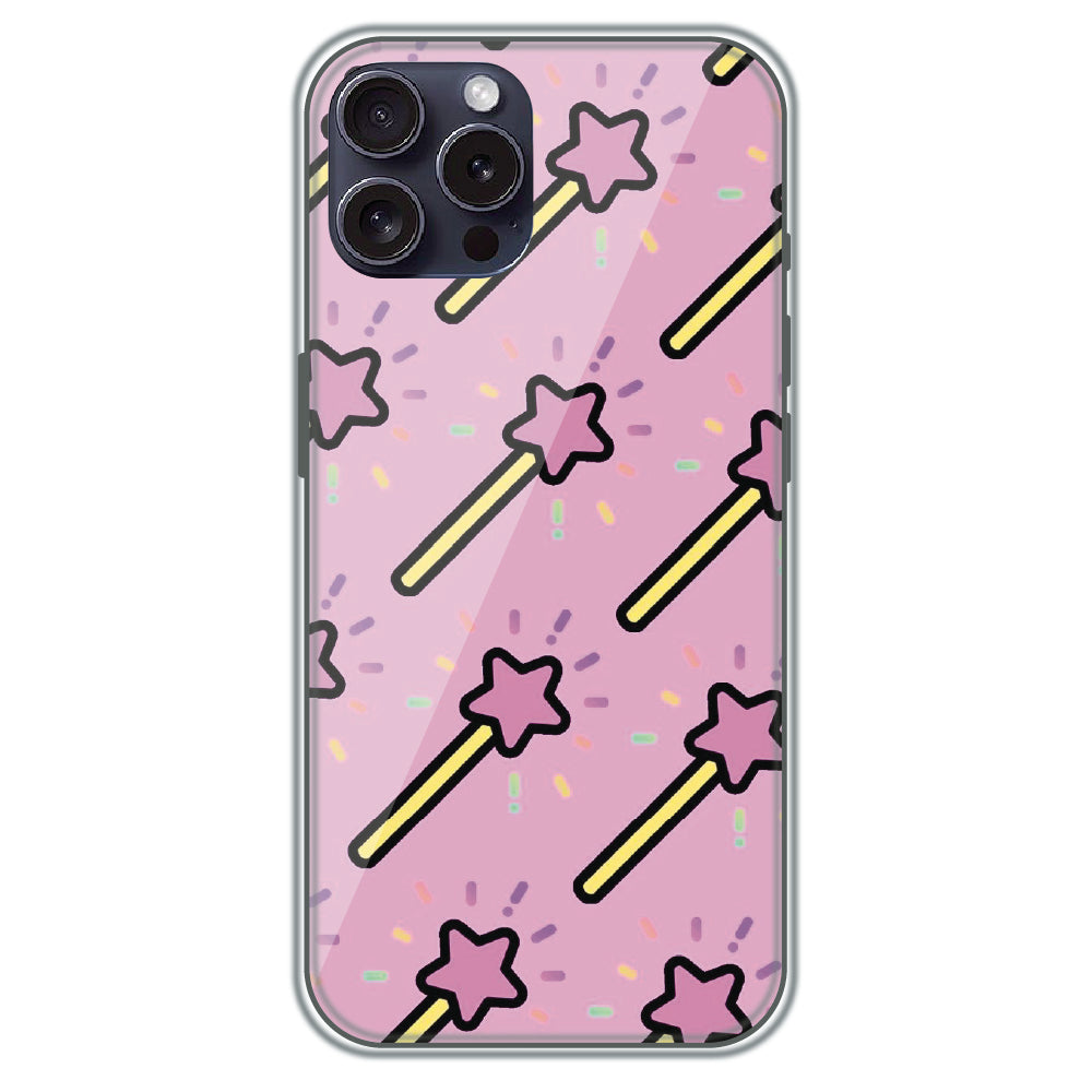 Magic Star Wands - Printed Silicone Case for Apple iPhone 15 Pro Max