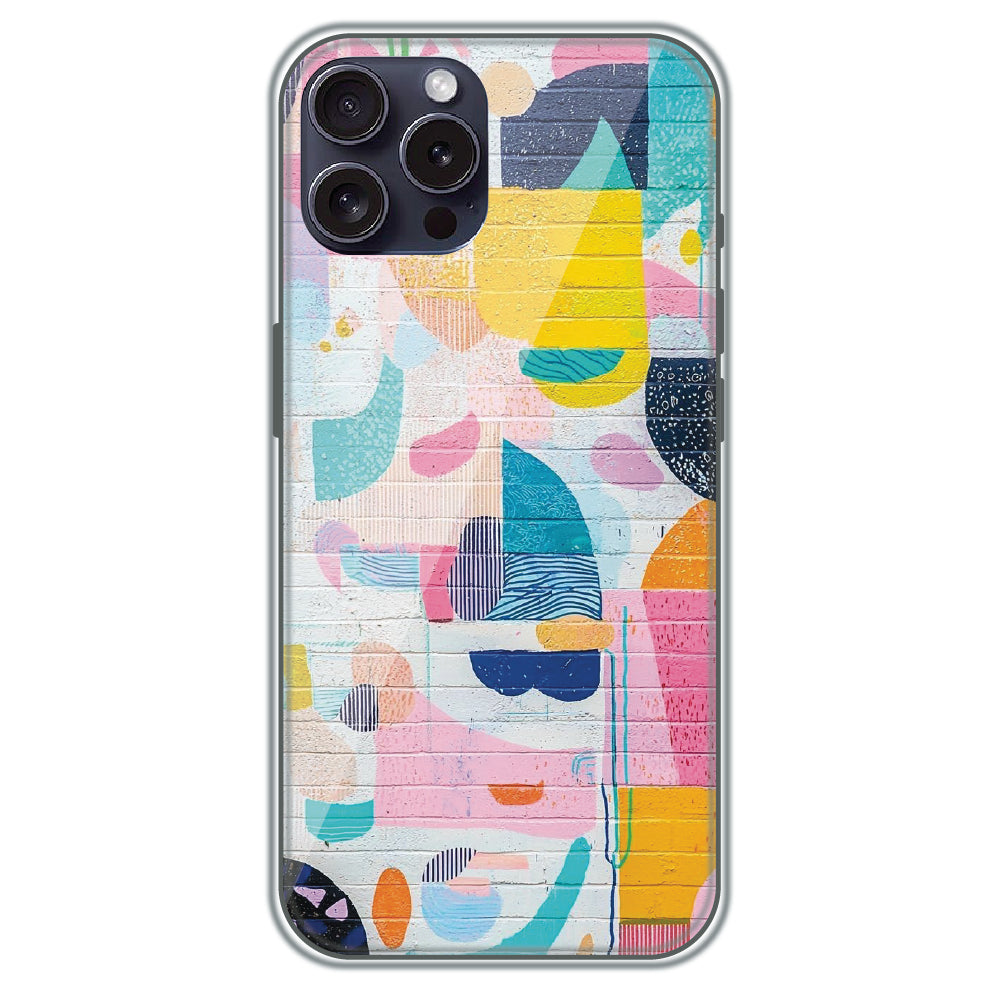 Painted Wall Mural - Printed Silicone Case for Apple iPhone 15 Pro Max